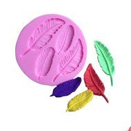 JLHua Feather Shape Decorative Cake Mould Silicone 3D Candy Pastry Mould Chocolate Mold N5