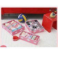 Free Shipping Clothing Organizer 3 In 1 Pink Grid Pattern Folding Storage Box Bag Bra Underwear Necktie Sock High... N2