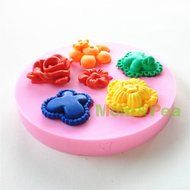 Mom&amp;pea 0591 Flowers Shaped Silicone Mould for Fondant Cake Sugar Paste Cake Decoration 3d Cake Toppers Mold 9.9... N2