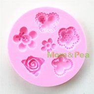 Mom&amp;pea 0591 Flowers Shaped Silicone Mould for Fondant Cake Sugar Paste Cake Decoration 3d Cake Toppers Mold 9.9... N3