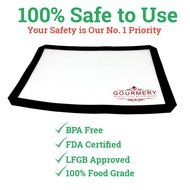 Gourmery Premium Silicone Baking Mat Set (2pcs) - Fits US Half Sheets, Dishwasher Safe, Reusable N4