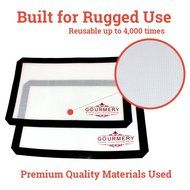 Gourmery Premium Silicone Baking Mat Set (2pcs) - Fits US Half Sheets, Dishwasher Safe, Reusable N5