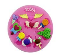 Autek Wing Heart Pop Cake Fondant Soap Sugar Craft Cake Decorating Silicone Mold #133