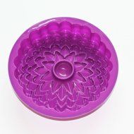 X-Haibei Chrysanthemum Birthday Cake Silicone Mold Shallow Pan Bread Pizza Baking Tray 8inch N2