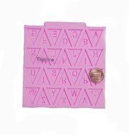 Yunko 28 Cavity Flags 26 Letters Silicone Fondant Cake Decoration Mould Chocolate Mold Fudge Mold Candy Mould N3