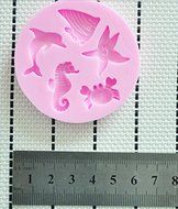 HSE NEW Marine animals silicone mold,Fondant Cake Decorating Tools,molde de silicone,Silicone Cake Mold N2