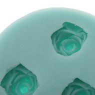 QINF DIY Baking 3D Three Roses Shaped Silicone Cake Soap Mold N2