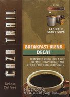 Caza Trail Coffee, Decaf Breakfast Blend, 24 Single Serve Cups N5