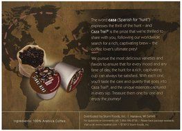 Caza Trail Coffee, Decaf Breakfast Blend, 24 Single Serve Cups N20