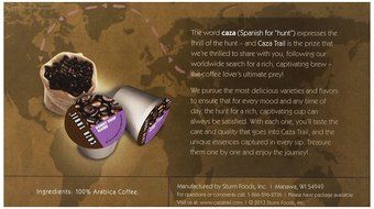 Caza Trail Coffee, Decaf Breakfast Blend, 24 Single Serve Cups N33