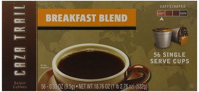 Caza Trail Coffee, Decaf Breakfast Blend, 24 Single Serve Cups N75