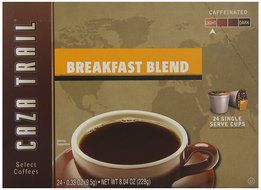 Caza Trail Coffee, Decaf Breakfast Blend, 24 Single Serve Cups N88