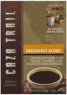 Caza Trail Coffee, Decaf Breakfast Blend, 24 Single Serve Cups N90