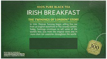 Twinings English Breakfast Tea, Tea Bags, 50 Count Boxes (Pack of 6) N4