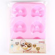 Arbor Home Heart Silicone Pink Donut Mold Reusable Ice Cake Bread Chocolate Jelly Candy Baking Mould