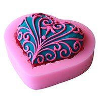 1pcs, 3d Beautiful Love Shape Silicone Lace Mold Cake Tools, Fondant Bakeware Decorating, Candy, Cookie, Jelly...