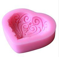 1pcs, 3d Beautiful Love Shape Silicone Lace Mold Cake Tools, Fondant Bakeware Decorating, Candy, Cookie, Jelly... N2