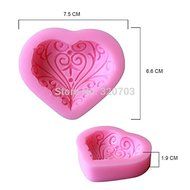 1pcs, 3d Beautiful Love Shape Silicone Lace Mold Cake Tools, Fondant Bakeware Decorating, Candy, Cookie, Jelly... N3