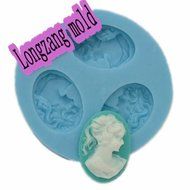 Longzang mini Lady F0010 Fondant Mold Silicone Sugar mini mold Craft Molds DIY Cake Decorating