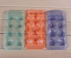 DGI MART Party Supplies 8-cavity Adorable Conch Star Crab Shell Shaped Ice Cake Chocolate Sugar Decorating Silicone... N2