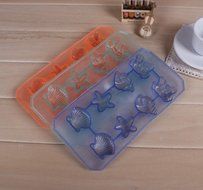 DGI MART Party Supplies 8-cavity Adorable Conch Star Crab Shell Shaped Ice Cake Chocolate Sugar Decorating Silicone... N3