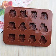 Witkey 12 Cavity Different Style For Owl Ice Cube Tray Fondant Silicone Mold Sugar Mold Candy Molds Chocolate... N2