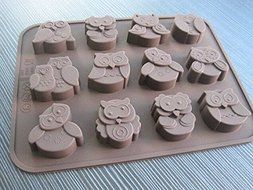 Cake Mold Soap Mold 12-Owl Flexible Silicone Mould For Candy Chocolate Resin ;GE5812-GJY/4E1D212592 N2