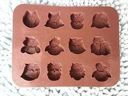 Cake Mold Soap Mold 12-Owl Flexible Silicone Mould For Candy Chocolate Resin ;GE5812-GJY/4E1D212592 N3