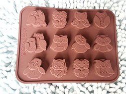 Cake Mold Soap Mold 12-Owl Flexible Silicone Mould For Candy Chocolate Resin ;GE5812-GJY/4E1D212592 N4