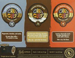 Crazy Cups Flavored Coffee, Single Serve Cups Variety Pack Sampler for the Keurig K Cup Brewer, 24 count N4