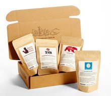 Bean Box Gourmet Coffee Sampler - (fresh roasted coffee gift box, specialty whole bean, 4 handpicked roasts, personalized...