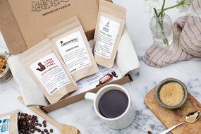 Bean Box Gourmet Coffee Sampler - (fresh roasted coffee gift box, specialty whole bean, 4 handpicked roasts, personalized... N6