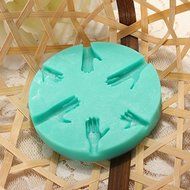 &quot;3D Silicone 6pcs Palm Cake Mold Fondant Chocolate Mould&quot; shopping N2