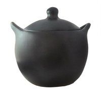 La Chamba Black Clay Soup Pot, Medium - 4 Quart