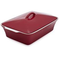 Sur La Table Red Oven-to-Table Rectangular Stoneware Baker MCG3212 PUR , with Lid