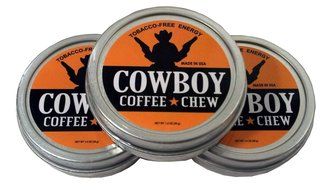 Cowboy Coffee Chew Quit Chewing Tin Can Non Tobacco Nicotine Free Smokeless Alternative to Dip Snuff Snus Leaf... N6