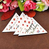 50 Pcs Happy Birthday Cake Cupcake Insert Card Cake Toppers Decoration N2