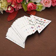 50 Pcs Happy Birthday Cake Cupcake Insert Card Cake Toppers Decoration N3
