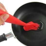 Silcony Set of 4 Pure Silicone Heat Resistant Spatulas, Spoon, Basting Pastry Brush (11&quot;-8.4&quot;) Perfect for Baking... N6