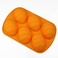 Wholeport Silicone Cake Mold Mould Muffin Cups Cake Pan Ice Mold 6-Egg Mold N2