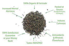 Premium Darjeeling Organic Black Tea - Best Loose Leaf Second Flush Tea Includes Powerful Antioxidants and Minerals... N4