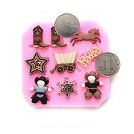 Cowboy Silicone Mold Fondant Cake Chocolate Decorating Molds