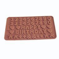 X-Haibei Flexiable Numbers Operators Chocolate Silicone Mold Birthday Cake Decoration
