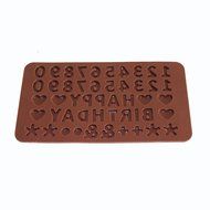 X-Haibei Flexiable Numbers Operators Chocolate Silicone Mold Birthday Cake Decoration N2