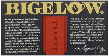 Bigelow Tea - Black Tea Cinnamon Stick - 20 Tea Bags N5
