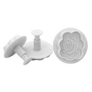 DUFUSTORE Fondant Cake Bread Decorating Sugarcraft Mold Cookie Plunger Cutters Tools Roses