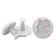 DUFUSTORE Fondant Cake Bread Decorating Sugarcraft Mold Cookie Plunger Cutters Tools Roses N2