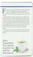 Alvita Organic Herbal Tea Red Clover -- 24 Tea Bags N122