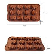 Silicone mold 12-hole the robot Cake Silicone Chocolate Ice Mold Cookie Mould