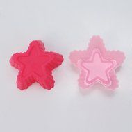 Hot Fashion 10 Stars Shape Silicone Chocolate Candy Muffin Cup Cake Baking Molds N5